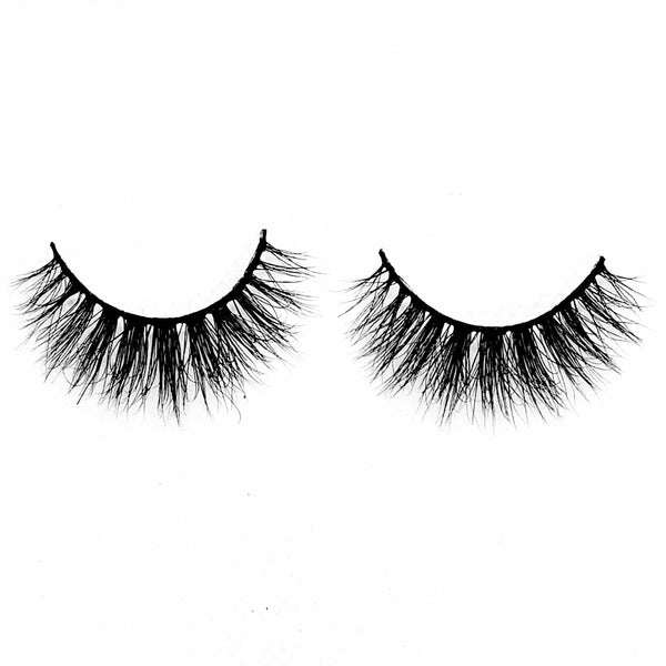 Jasmine-Medium Volume-Our 3D Mink Lashes in style “Jasmine” are a MUST HAVE. Grab a pair of "Jasmine" lashes to achieve a subtle, but “flirty” look. Whether it’s date night or a day out with the girls, these lashes are a staple to your beauty collection. They give you the perfect volume and suite most eye shapes. The longer hairs in the center create a beautiful effect to help bring out your eyes more. Also available in our "Best Sellers (3-Pack)" Description: Handmade, Cruelty-Free, Wear up to 