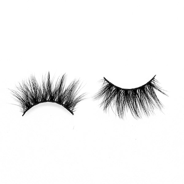 Goddess-High Volume-Our “Goddess” mink lashes feature an elongated crisscross pattern that gives you a long, wispy look. These glamorous lashes have longer hairs in center and shorter hairs on the corners for an open-eye effect. Description Handmade, Cruelty-Free, Wear up to 30x Material: 100% Mink Band: Black Cotton Band Volume: High Style: Wispy, Dramatic, Open-eye, Flirty To Use: Measure and size your lashes by placing the false lash against your lash line where your natural lashes start. Usi